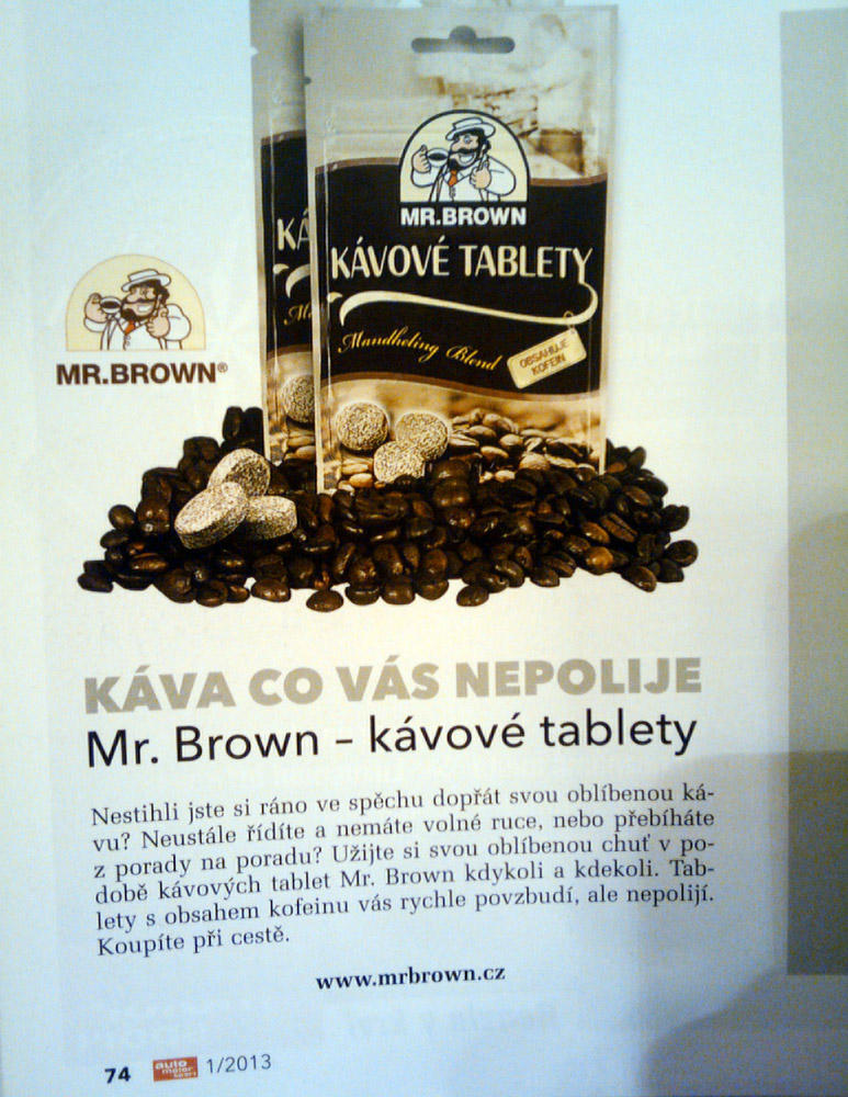 Kávové tablety Mr. Brown?